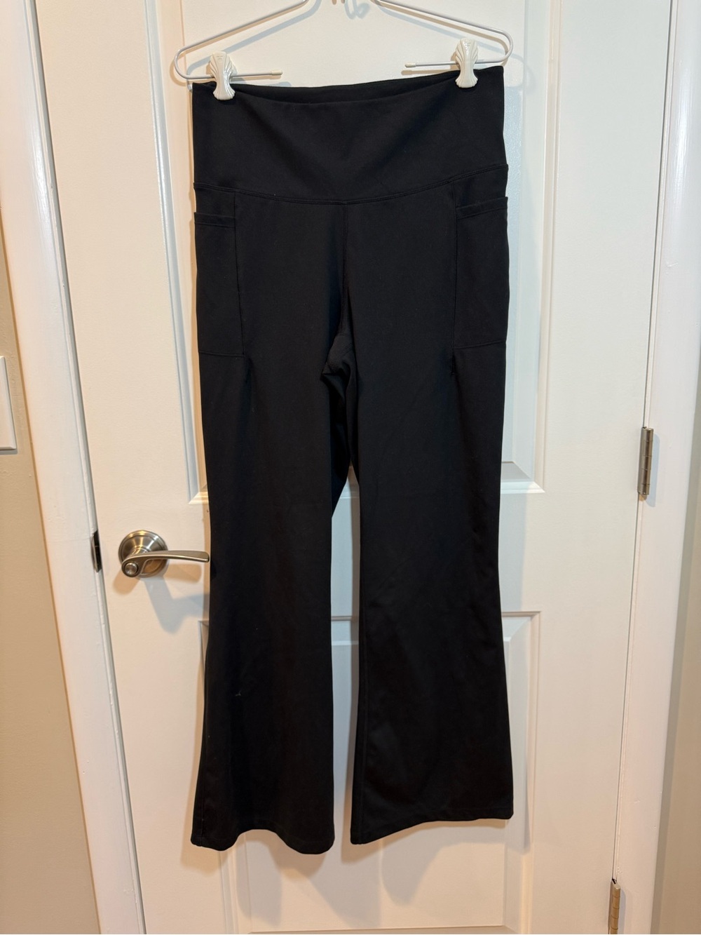 Jockey Black Boot Cut Active Pants with Side Pockets